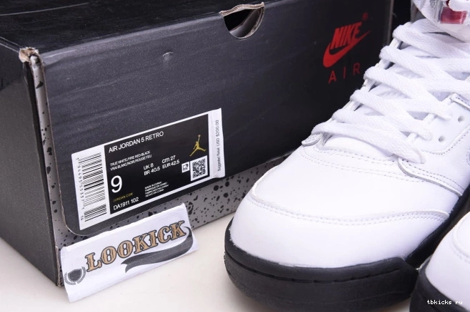 Cheap TB Air DA1911-102 Jordan Red Tongue (2020) Retro Fire 5 Silver 0825